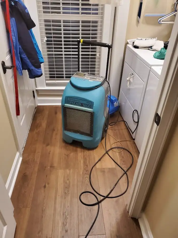 Commercial dehumidifier deployed for Flood Damage Cleanup in Belding