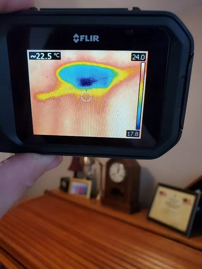 Thermal imaging inspection for water damage in Belding