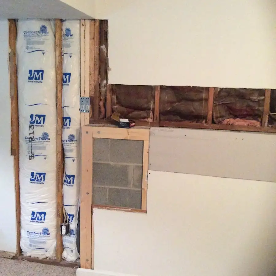 Wall insulation replacement during Odor Removal & Deodorization in Belding